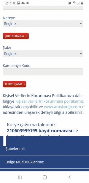 Aras Kargo 03.03.2021 Sorumsuzluk