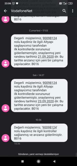 Vodafone Net 26 Gün Oldu İnternetim Arızalanalı Hala Yapılmadı