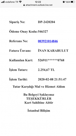İstanbul Bilişim Ücret İadesi Yapmıyor...