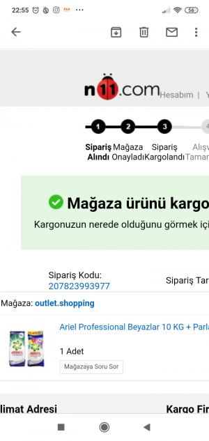 N11'den Ariel Deterjan Aldım 2 Paket Sahte Ürün Çıktı Hiç Köpürmüyor Hiç Koku Yok