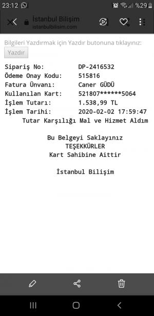 İstanbul Bilişim Parayı İade Etmiyorlar