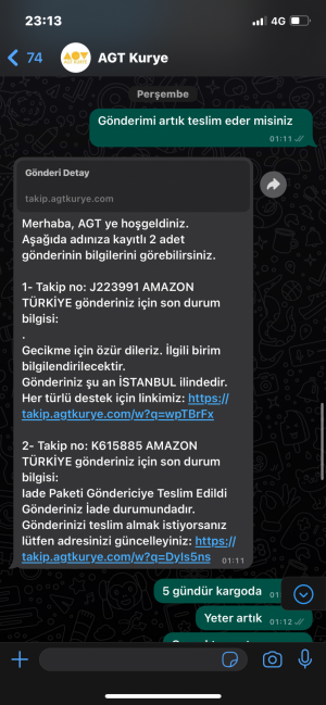 Agt Kurye Şikayet