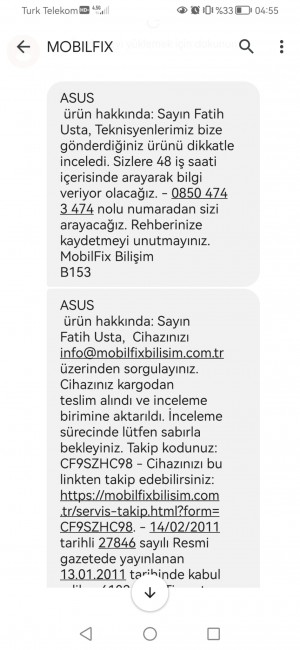 Asus 2 Aydır Tamirde