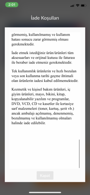 Trendyol Kolay İade Hakkınızı Kabul Etmiyor