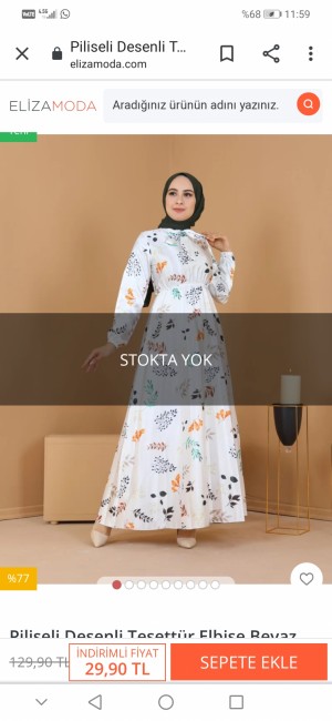 Elizamoda Ürünü Eksik Yolluyor