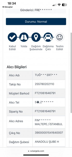 Freshscharf Ürün Teslimatı Yapılmaması Ve Müşteri Hizmetleri Nin Ayni Bahanelerikendi Belirlediği Beceriksiz Bir Kargo İle Çalışmasından Ötürü Ürünlerin Teslim Edilmemesi