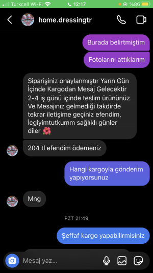 Home.dressingtr İstediğim Ürün Gelmedi