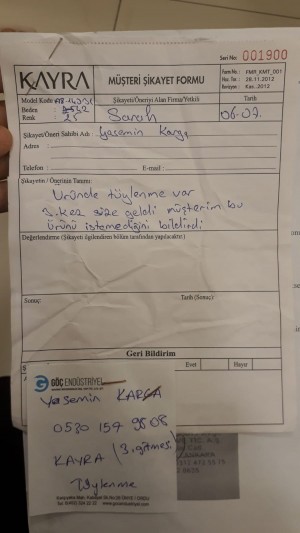 Kayra Marka Aldığım Kışlık Kapitone Montun İçindeki Tüyler Daha İki Kere Giydikten Sonra Dışarı Çıktı