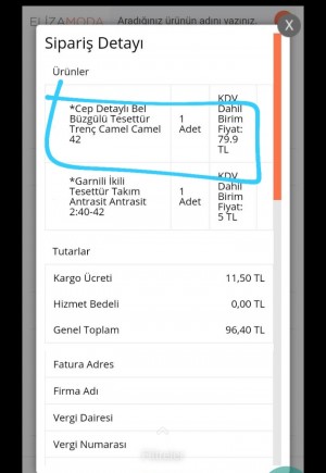 Elizamoda Paketten Eksik Ürün Çıktı