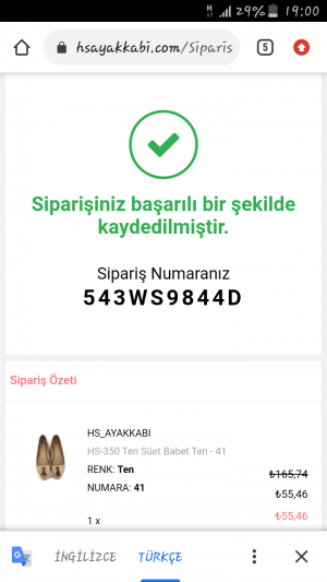 Hs Ayakkabı Sipariş Gelmedi