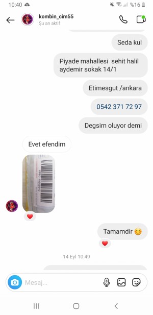 Kombin_cim55 Ürün Sarıldıktan Sonra Ben Değişim İstesem De Yapılmayıp Engelledim