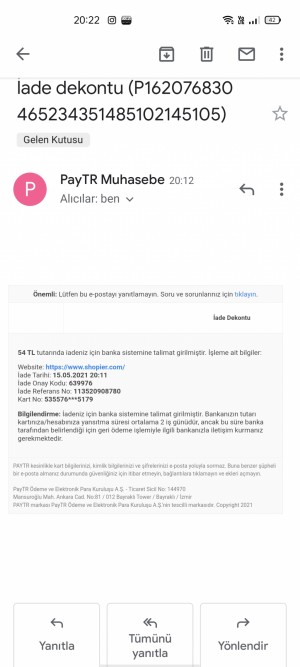 Shopier Ürünü İade Ettim Fakat Satıcı 89 Tl Ödediğim Ürüne 54 Tl Ödeme Yaptı