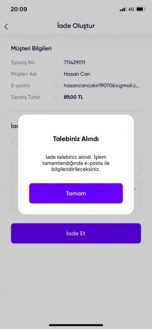 Shopier Ürünü İade Ettim Fakat Satıcı 89 Tl Ödediğim Ürüne 54 Tl Ödeme Yaptı